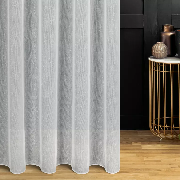 Tkanina firanowa błyszcząca z moherową nicią Eurofirany