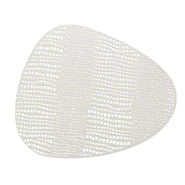 Podkładka na stół naturalna 34 x 40 cm owalna ARINA z ażurowym wzorem