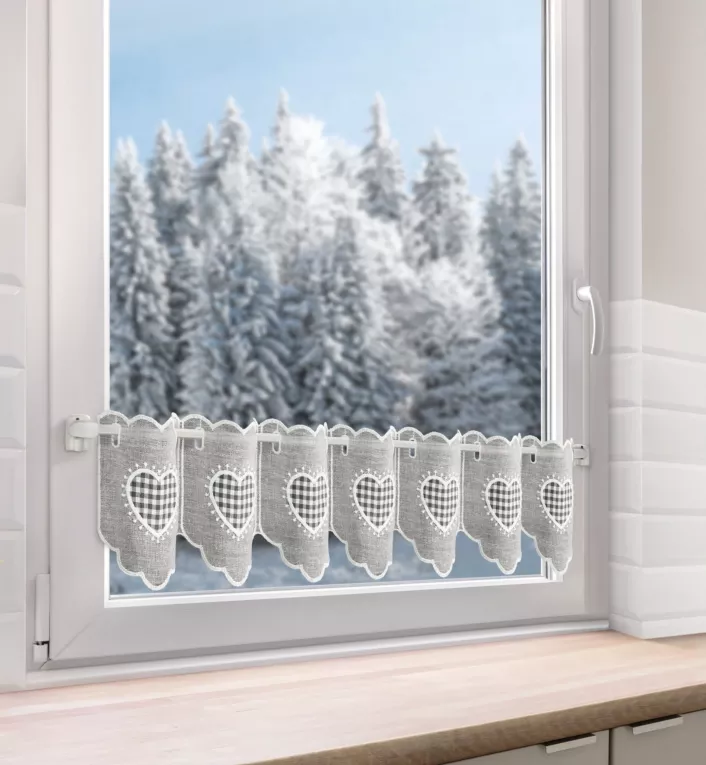 Tkanina firanowa zazdrostka zdobiona haftem Eurofirany