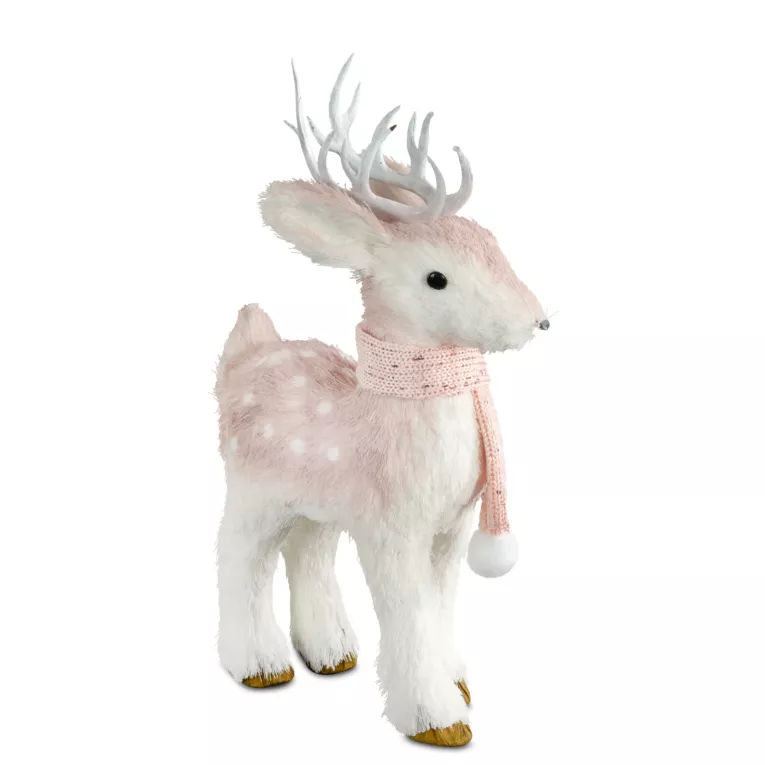 Jelonek z plecionym szalikiem figurka dekoracyjna Eurofirany