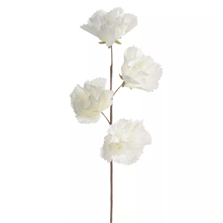Kwiat sztuczny biały z plastycznej pianki foamiran 70 cm Eurofirany