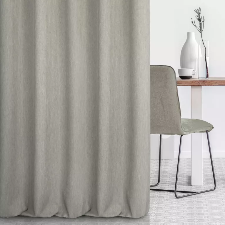 Zasłona szyta na taśmie fala naturalna z miękkiej tkaniny z efektem melanżu