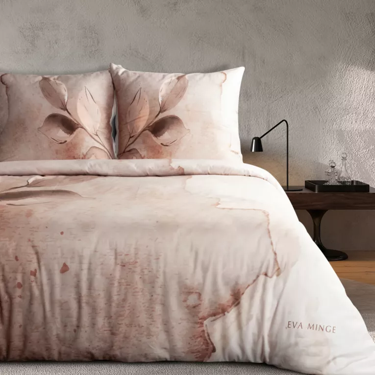 Pościel 160x200 cm z makosatyny bawełnianej kolor beżowy, kremowy z wzorem designerskim ARLO Eva Minge Eurofirany