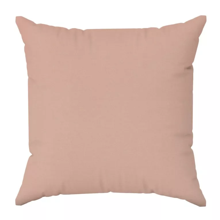 Poszewka szyta pudrowo różowo różowa z gładkiej tkaniny typu dimout