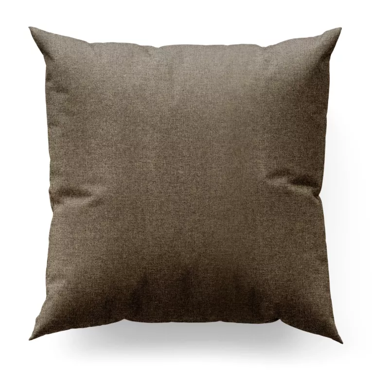Poszewka na wymiar brązowa o naturalnym charakterze, z widocznym, ozdobnym splotem