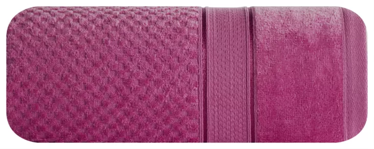 Ręcznik kąpielowy 70x140 cm bawełniany kolor amarantowy z welwetową bordiurą 500 g/m2 JESSI Eurofirany