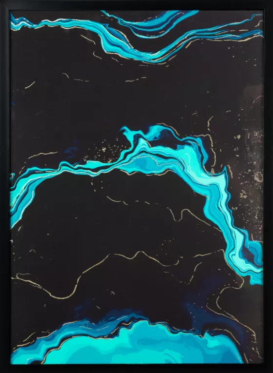 Obraz ABSTRAKCJA  w czarnej ramie