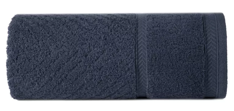 Ręcznik do rąk 30x50 cm bawełniany kolor granatowy ze wzorem zygzaka 500 g/m2 KALIA Reina Line Eurofirany