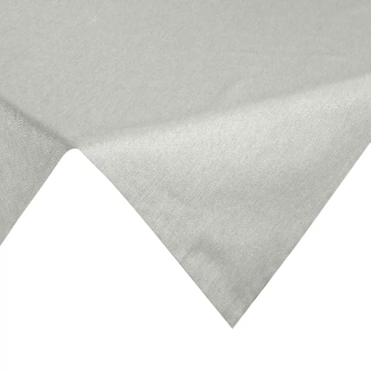 Obrus na stół naturalny 85x85 cm z żakardowej tkaniny FLASH przetykanej jasnozłotą nicią