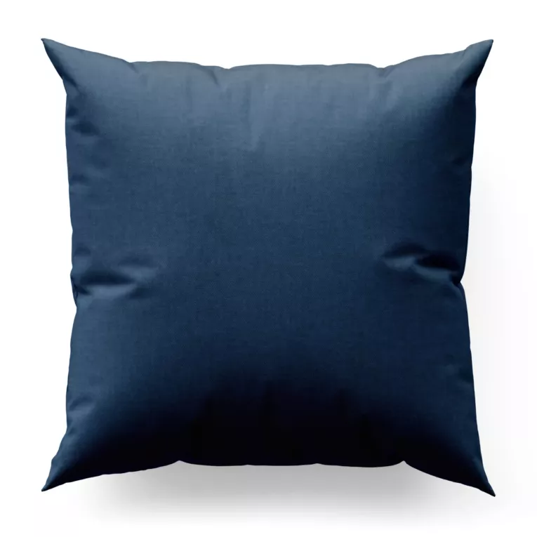 Poszewka szyta granatowa z gładkiej, przyjemnej w dotyku tkaniny z efektem melanżu