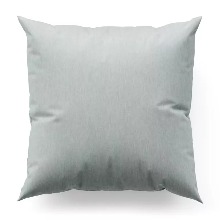 Poszewka szyta kremowo srebrna dwustronna, gładka, w stylu eko