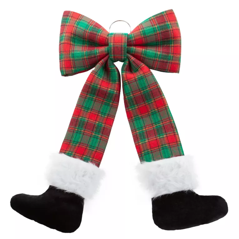 Duża kokarda z motywem kraty z uroczymi butami Eurofirany