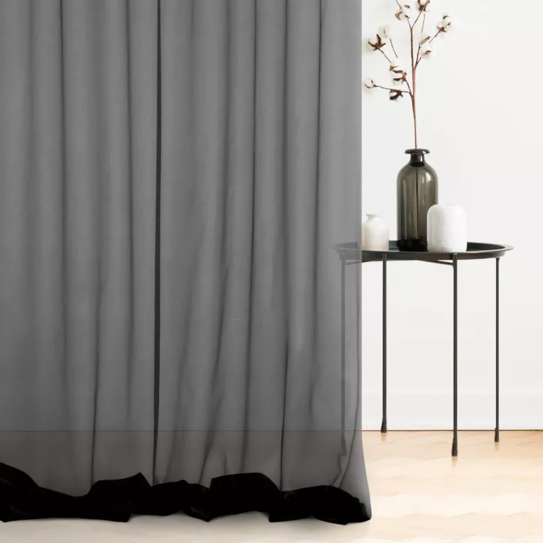 Tkanina firanowa gładka, matowa, mikrosiateczka z delikatnym połyskiem, z kolekcji Eva Minge Eurofirany