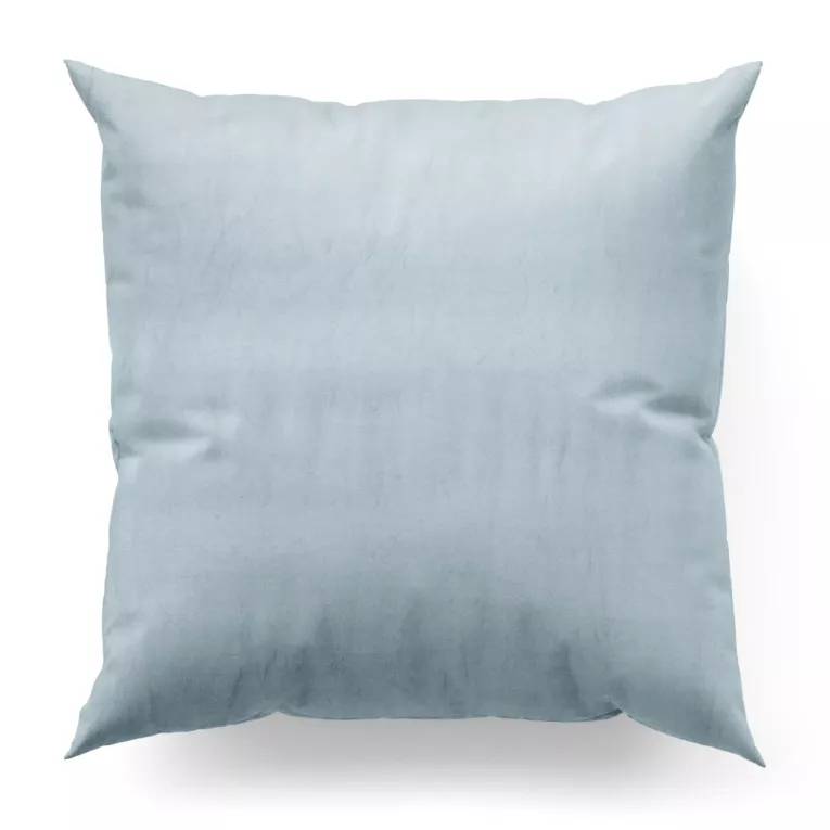 Poszewka na wymiar błękitna z miękkiej półmatowej tkaniny welwetowej