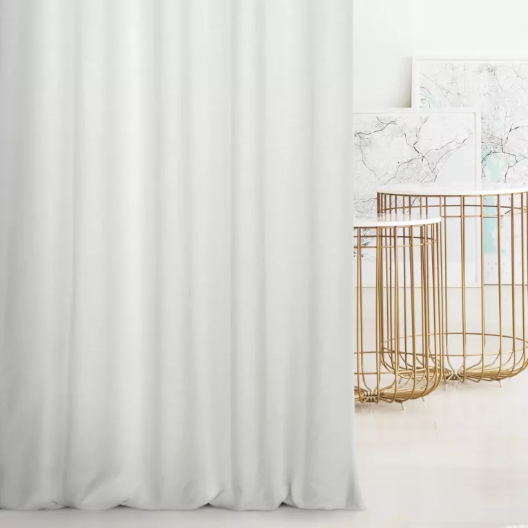 Zasłona szyta na tunelu naturalna o naturalnym, gęstym splocie w stylu eko