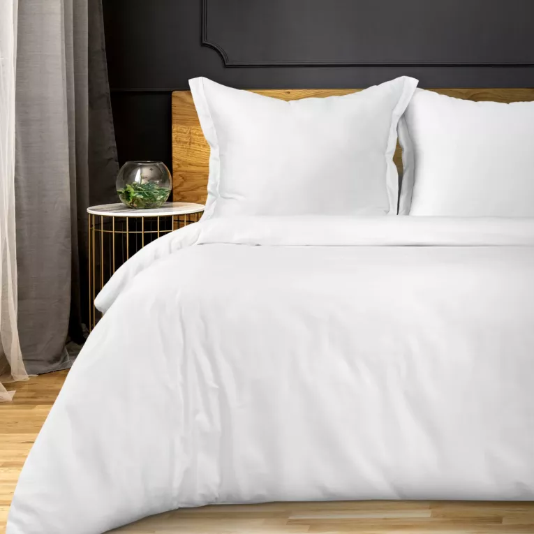 Pościel 220x200 cm bawełniana kolor biały z ozdobną lamówką DIVA 8 Diva Line Eurofirany