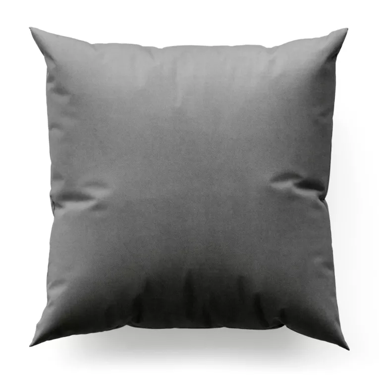 Poszewka szyta srebrna z gładkiego, matowego welwetu