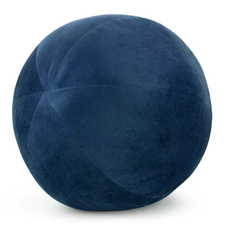 Poduszka dekoracyjna w formie kuli średnica 24 cm welwetowa granatowa GAJA Eurofirany