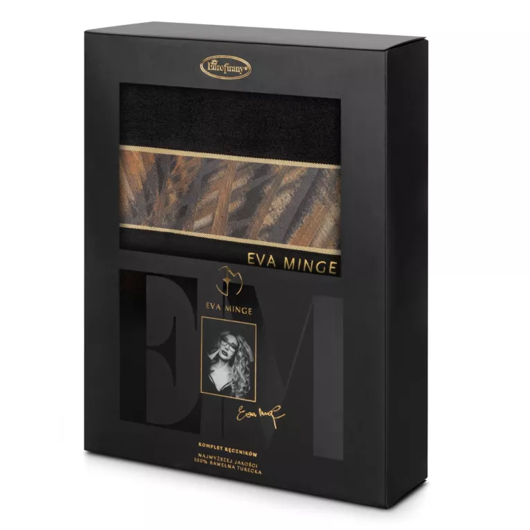 Zestaw ręczników bawełnianych 3 szt kolor czarny 500 g/m2 Eva Minge 11 Eurofirany
