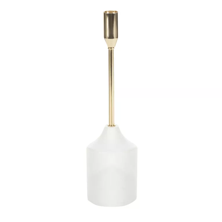 Dekoracyjny świecznik FRAN o minimalistycznym designie na marmurowej podstawie Eurofirany