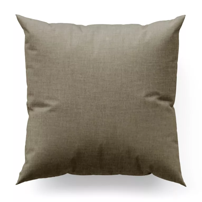 Poszewka szyta GEONOA ciemnobeżowa z miękkiej tkaniny o naturalnym charakterze z widocznym ozdobnym splotem