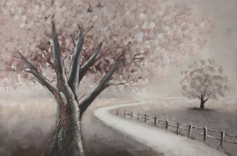 Obraz ręcznie malowany na płótnie złote drzewo