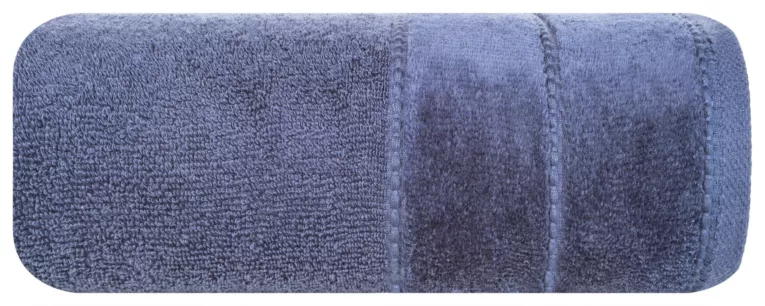 Ręcznik kąpielowy 70x140 cm bawełniany kolor granatowy z welwetową bordiurą 500 g/m2 MARI Eurofirany