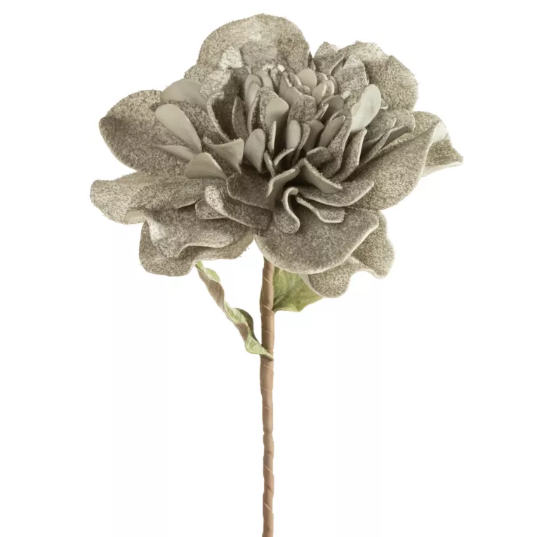 Kwiat sztuczny popielaty z plastycznej pianki foamiran 70 cm Eurofirany
