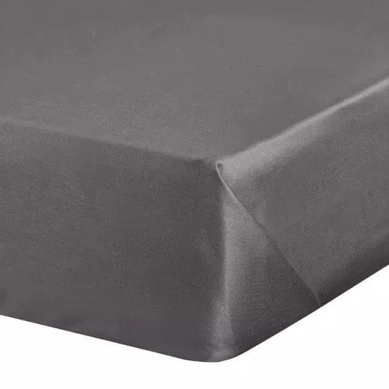 Prześcieradło bez gumki 180x210 cm z satyny bawełnianej kolor stalowy 125 g/m2 DINA Diva Line Eurofirany