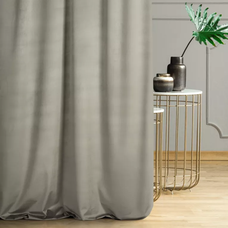 Tkanina zasłonowa welwetowa półmatowa Eurofirany