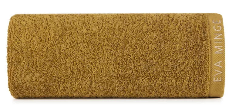 Ręcznik kąpielowy 50x90 cm bawełniany kolor miodowy z haftowanym logiem Eva Minge 550 g/m2 VENUS Eurofirany