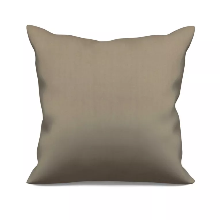 Poszewka szyta jasnobrązowa z miękkiej półmatowej tkaniny welwetowej