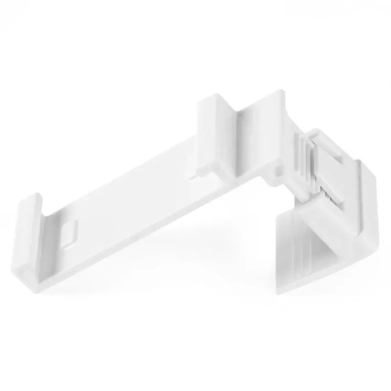 Plastikowy zaczep montażowy na ramę okienną dzień i noc kolor biały