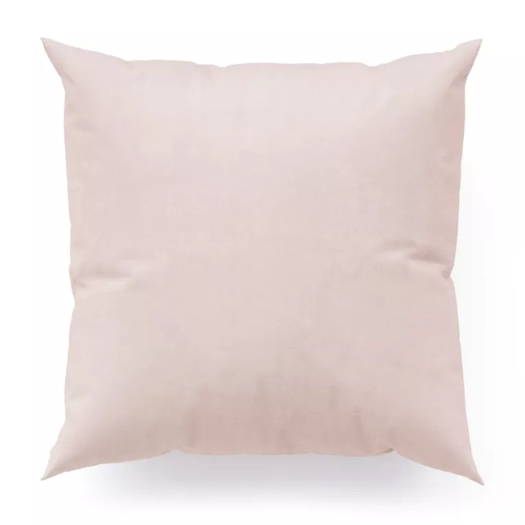 Poszewka szyta ENYA jasnoróżowa z miękkiej półmatowej tkaniny welwetowej