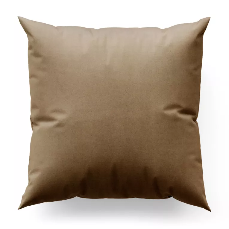Poszewka szyta ciemnobeżowa z gładkiego, matowego welwetu