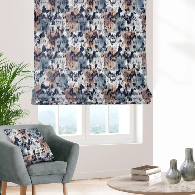 Roleta rzymska MILLIE granatowa TKANINA STRUKTURALNA