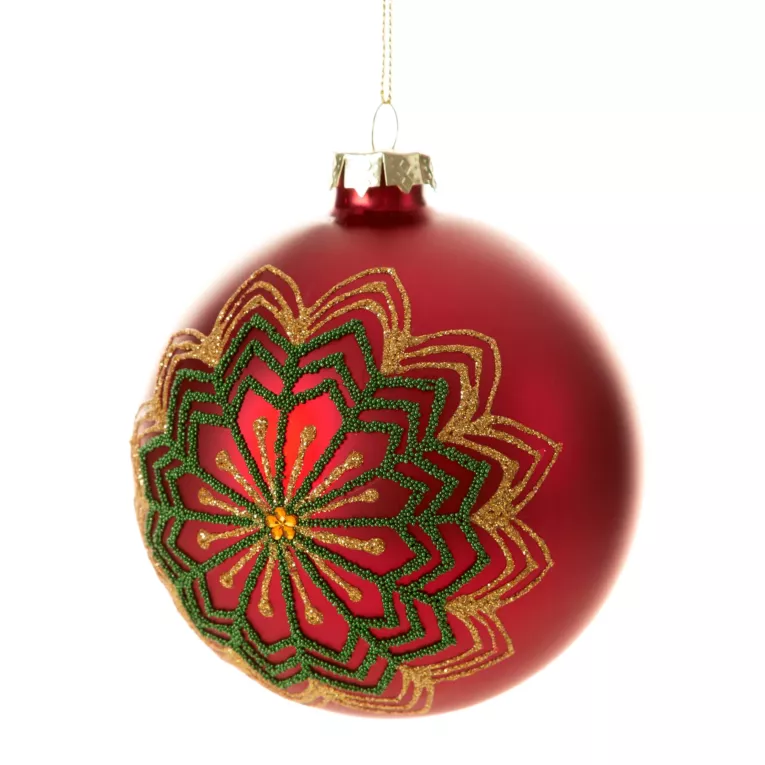 Klasyczna szklana bombka ręcznie zdobiona Eurofirany