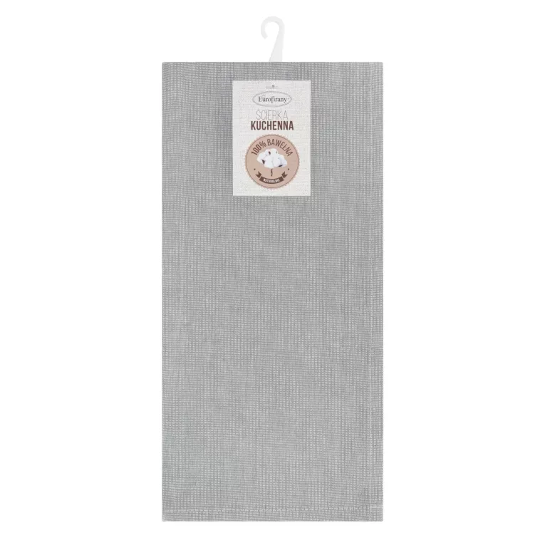 Komplet ściereczek kuchennych 2szt 50x70 cm bawełniany kolor srebrny zdobionych w pasy 200 g/m2 KARIN Eurofirany