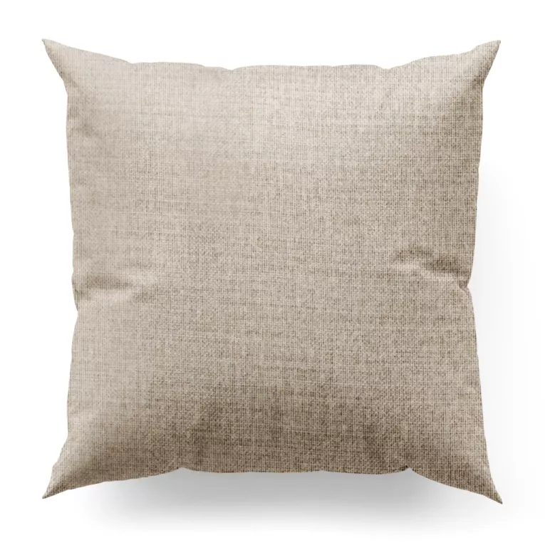 Poszewka na wymiar jasnobeżowa z tkaniny szenilowej o wyraźnym splocie