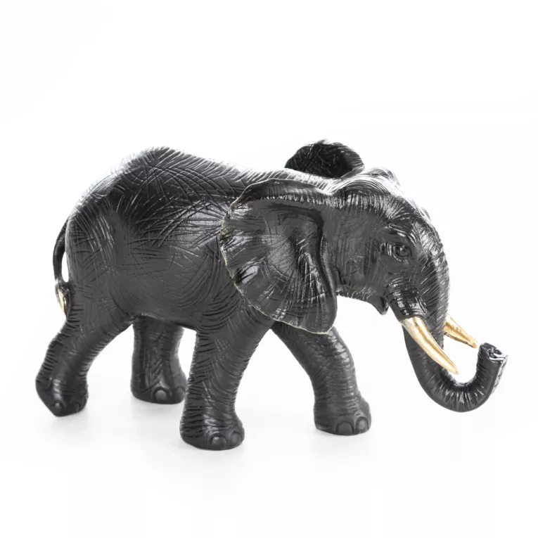 Figurka czarna Słoń 20x7x12 cm OLI  Eurofirany