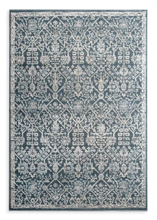 Dywan 120x170 cm ciemnoniebiesko, kremowy z wzorem ornamentu ELORA 6 Eurofirany