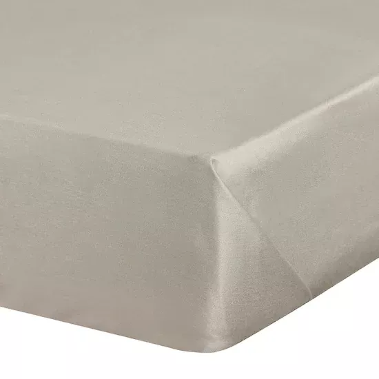 Prześcieradło bez gumki 180x210 cm z satyny bawełnianej kolor beżowy 125 g/m2 Diva Line Eurofirany