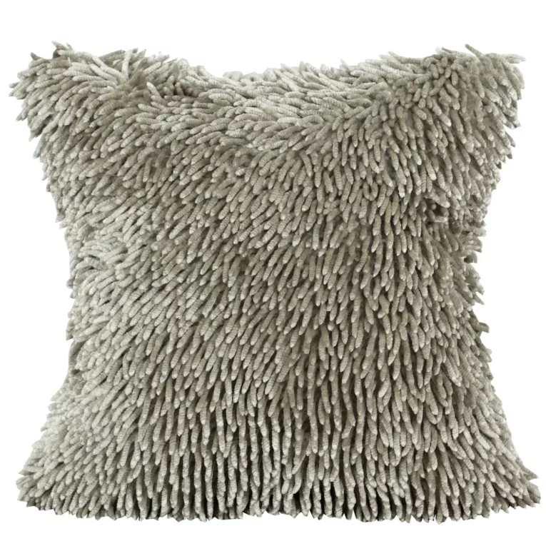 Beżowa POSZEWKA OZDOBNA shaggy 40x40 cm Eurofirany