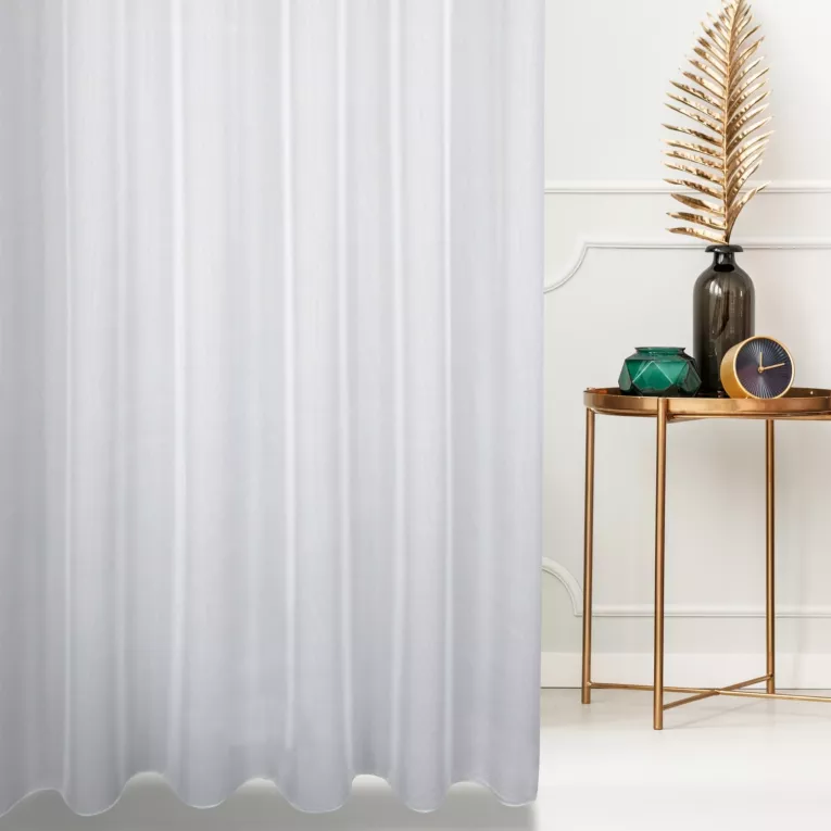 Tkanina firanowa gładka siateczka z delikatnym połyskiem z kolekcji Pierre Cardin  Eurofirany