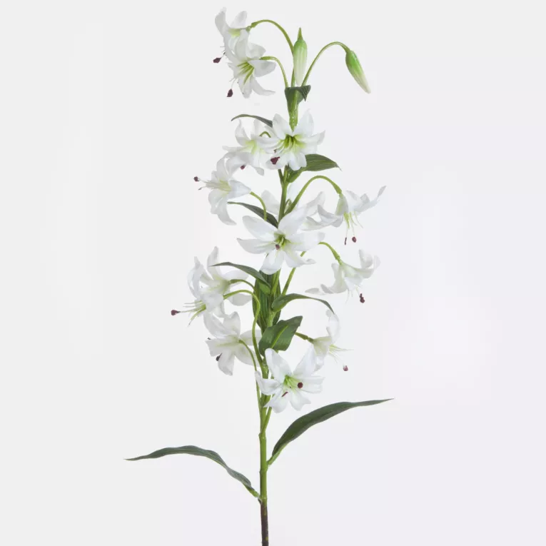 Kwiat sztuczny dekoracyjny LILIA MARTAGON biały Eurofirany