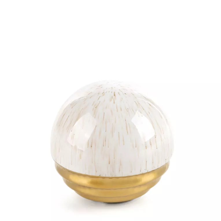Figurka dekoracyjna kula ARI ze złotymi akcentami Eurofirany