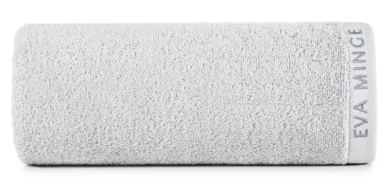 Ręcznik do rąk 30x50 cm bawełniany kolor srebrny z haftowanym logiem Eva Minge 550 g/m2 VENUS Eurofirany
