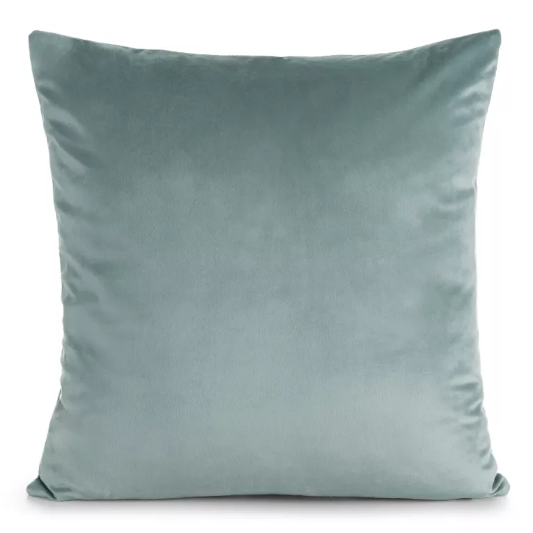 Poszewka na poduszkę 45x45 cm welwetowa o delikatnym połysku gładka szałwiowa GAJA 1 Eurofirany