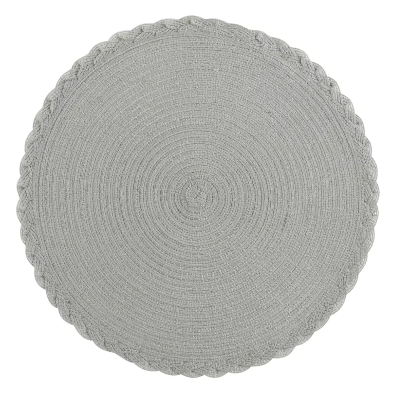 Podkładka okrągła na stół szara średnica 38 cm MISTIC pleciona
