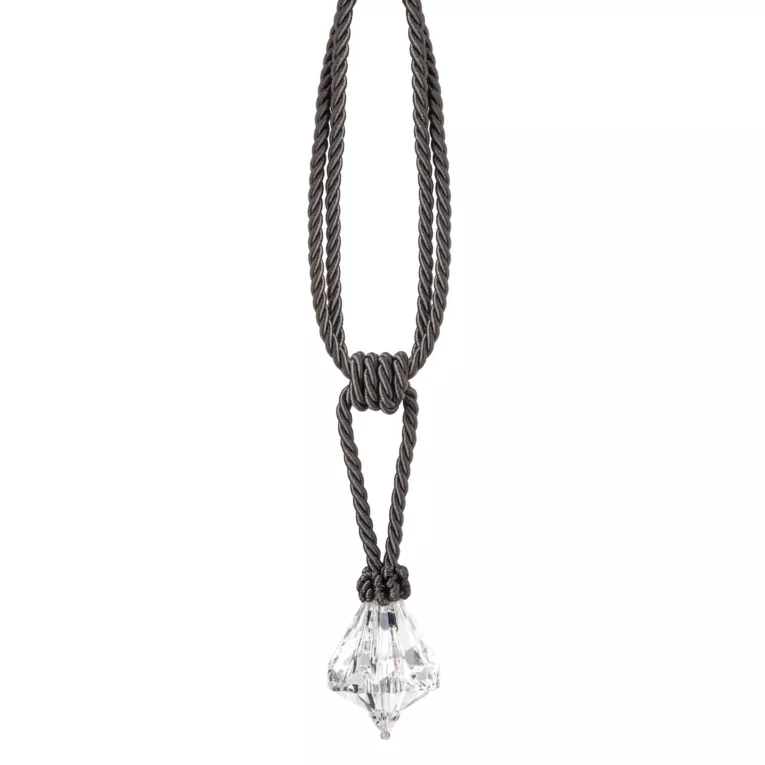 Dekoracyjny sznur do zasłon TONI upinacz z ozdobnym kryształem Eurofirany